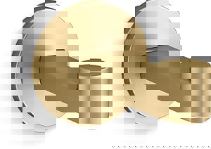 1-Hook Robe Hook in Vibrant Brushed Moderne Brass